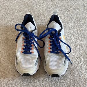 Veja White Blue Orange Athletic Sneakers